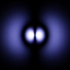 ψ[3, 1, 1]の電子雲(x-z断面)