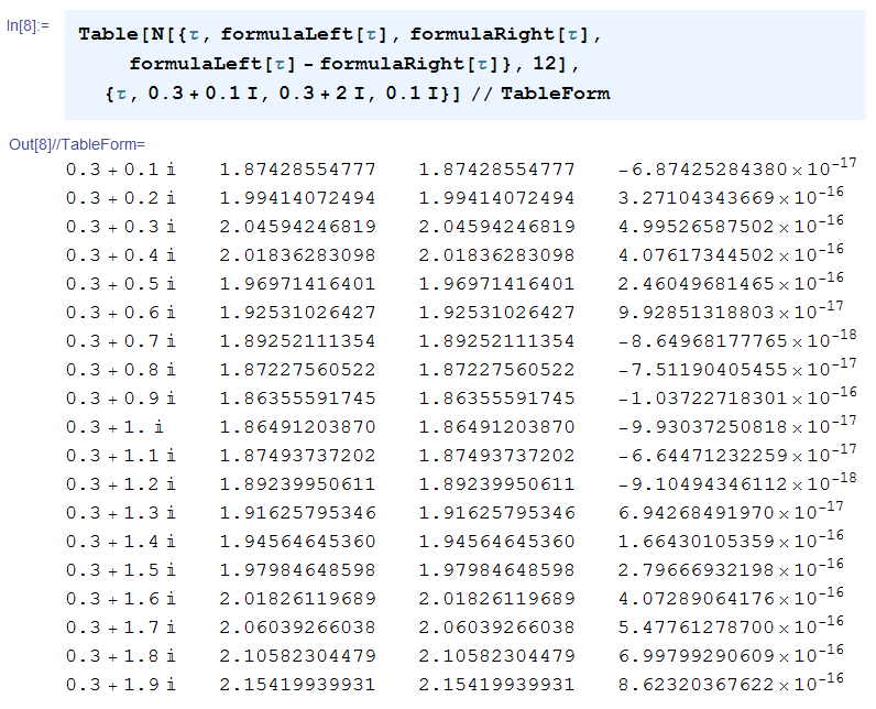 MathematicaによるKronecker極限公式の検証(その1)