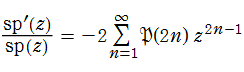 素数正弦関数の対数微分の冪級数展開