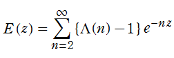 von Mangoldt指数級数の定義級数