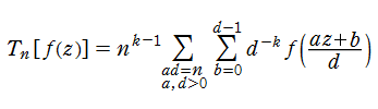 Hecke作用素による保型形式f(z)の変換