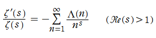 Riemannゼータ関数の対数微分のDirichlet級数