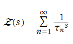 非自明零点に関するDirichlet級数（Voros型）