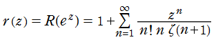 Riemann素数計数指数関数の定義式