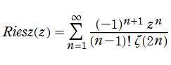 Riesz関数の冪級数展開式
