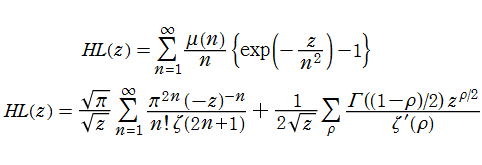 Hardy-Littlewood関数の各種公式