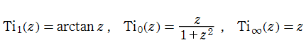 一般積分逆正接関数Ti1(z), Ti0(z), Ti∞(z)