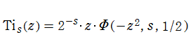 一般積分逆正接関数とLerchの超越関数の関係