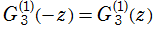 G(1)3(－z) = G(1)3(z)