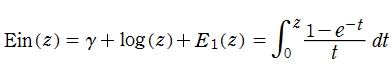 相補積分指数関数の定義式