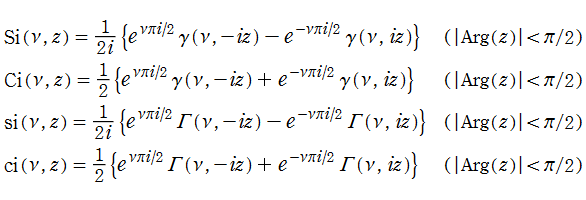 一般積分三角関数と不完全ガンマ関数の関係