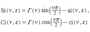 一般積分三角関数：正弦型, 余弦型間の関係