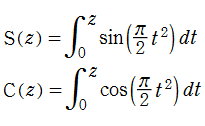 Fresnel関数の定義式