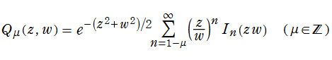 MarcumのＱ関数の第1種変形Bessel関数項級数