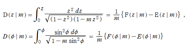 第2種楕円積分D(z|m)の定義