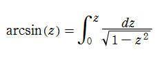 逆正弦関数の積分表示式