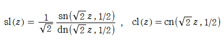Gaussの楕円関数とJacobiの楕円関数との関係