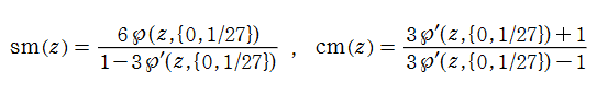 Dixonの楕円関数(Weierstrass楕円関数との関係)