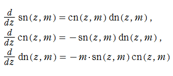 Jacobiの楕円関数の導関数