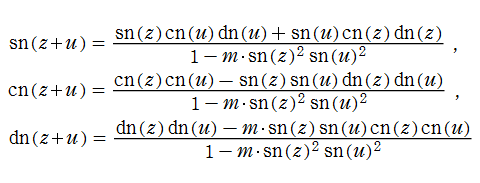 Jacobiの楕円関数の代数的加法公式
