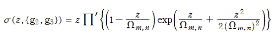Weierstrassの楕円シグマ関数の定義(無限乗積展開)