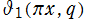 θ1(πx,q)