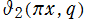 θ2(πx,q)