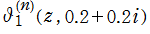 θ[n]1(z,0.2＋0.2*i)