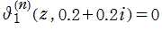 θ[n]1(z,0.2＋0.2*i)=0