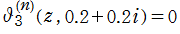 θ[n]3(z,0.2＋0.2*i)=0