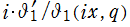 i*θ'1/θ1(ix,q)