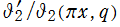 θ'2/θ2(πx,q)