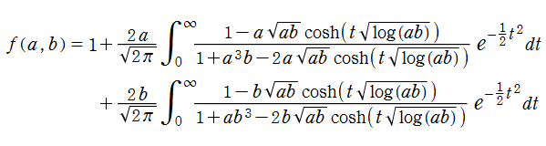 Ramanujanのテータ関数の積分表示式