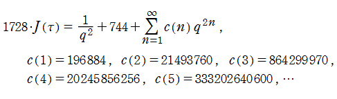Kleinの楕円モジュラー関数のFourier級数展開式