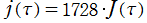 j(τ)=1728*J(τ)