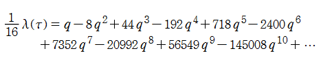 楕円モジュラー･ラムダ関数のFourier級数展開式