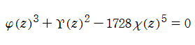 多項式φ(z), Υ(z), およびχ(z)の相互関係