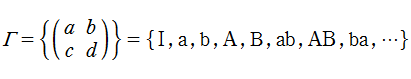 A{α,β}(z)のすべての合成行列からなる集合
