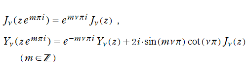 Bessel関数の解析接続