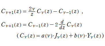 Bessel関数の隣接関係式