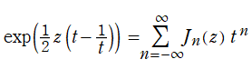 Bessel関数の母関数表示式