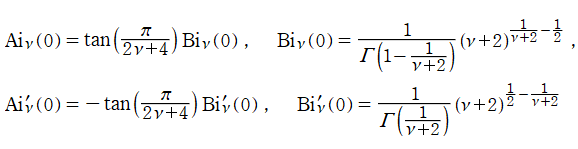 z=0での一般Airy関数の値
