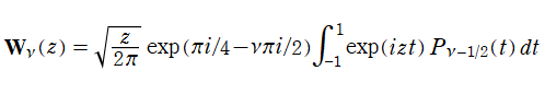 Whittaker積分関数の積分表示式