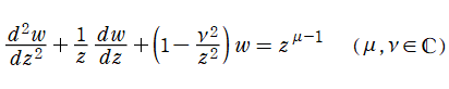 Lommel関数が満たす微分方程式