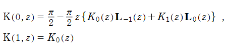 K(ν, z)(ν=0, 1)の還元式