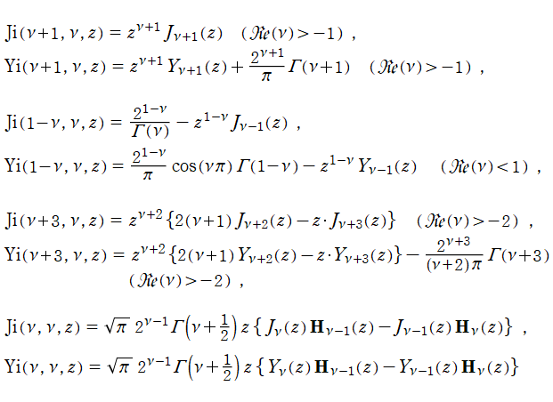 一般積分Bessel関数：還元される場合