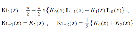 Bickley-Naylor関数の漸化式の初期関数