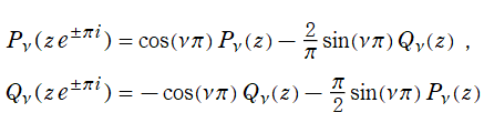 Legendre関数の解析接続公式