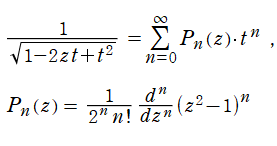 Legendre多項式(母関数･Rodriguesの公式)