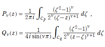 Legendre関数の積分表示式(Schläfli積分)